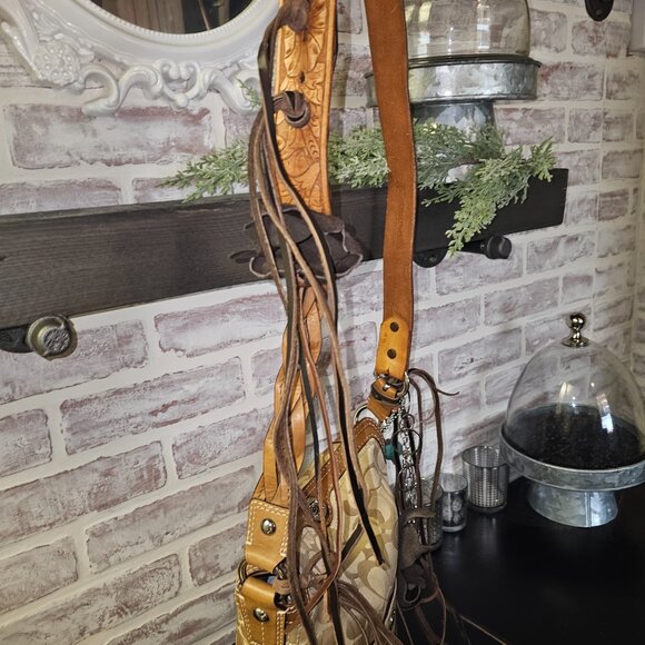 Coach upcycled crossbody handbag purse - Picture 5 of 8